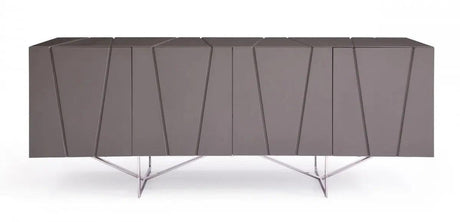 Vig Furniture - Modrest Chrysler - Modern Grey High Gloss Buffet - Vgvcg8978-Buf-Gry