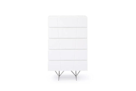 Vig Furniture - Modrest Chrysler Modern White Chest - Vgvcj8978-5H-Wht