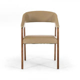 Vig Furniture - Modrest Clive Taupe & Walnut Dining Chair - Vgcsch-1560