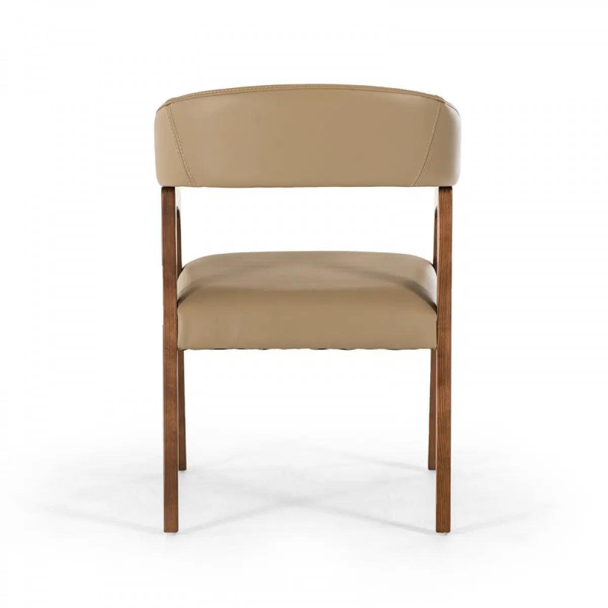 Vig Furniture - Modrest Clive Taupe & Walnut Dining Chair - Vgcsch-1560