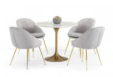 Vig Furniture - Modrest Collins - Glam White Marble & Gold Dining Table - Vggmm-Dt-1089