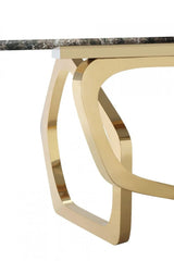 Vig Furniture - Modrest Colton - Modern Brown & Gold Dining Table - Vgzat112-Brn-Dt