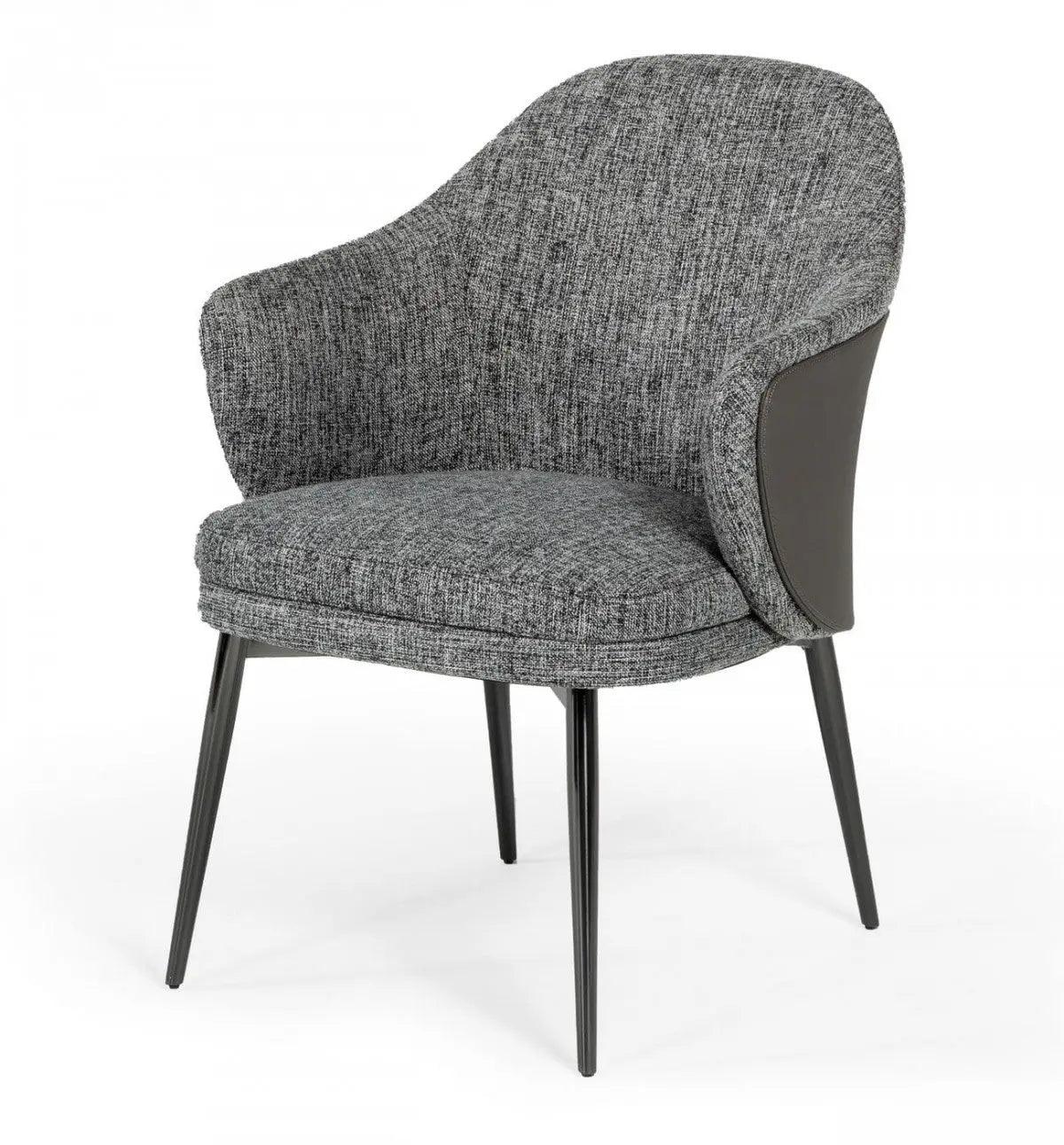 Vig Furniture - Modrest Cora - Modern Grey Fabric & Leatherette Dining Chair - Vgcsch-19005-Gry-Dc