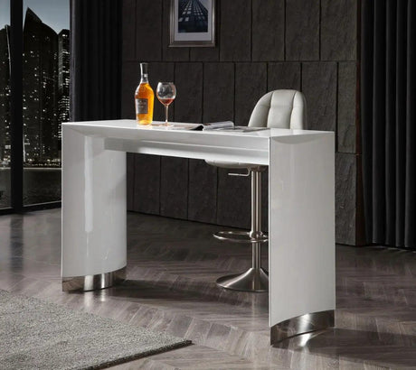 Vig Furniture - Modrest Corbett - Contemporary White Bar Table - Vgvcbt1920