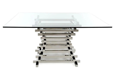 Vig Furniture - Modrest Crawford Contemporary Clear Glass Square Dining Table - Vgvct8909