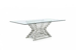 Modrest Crawford Modern Rectangular Glass Dining Table Vgvct8909-L