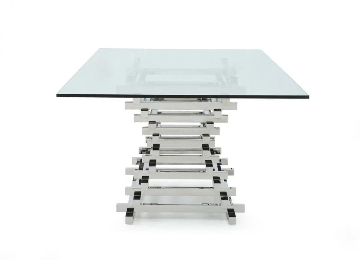 Vig Furniture - Modrest Crawford Modern Rectangular Glass Dining Table - Vgvct8909-L
