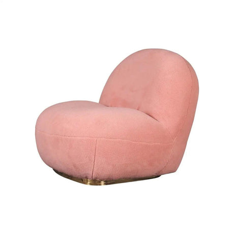 Vig Furniture - Modrest Crestone Modern Pink Sherpa Accent Chair - Vgmfoc-251-Pink-Ch