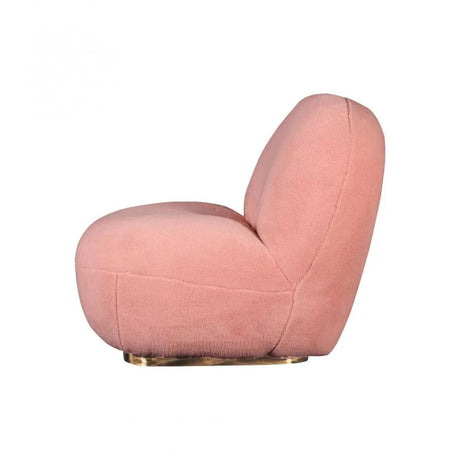 Vig Furniture - Modrest Crestone Modern Pink Sherpa Accent Chair - Vgmfoc-251-Pink-Ch