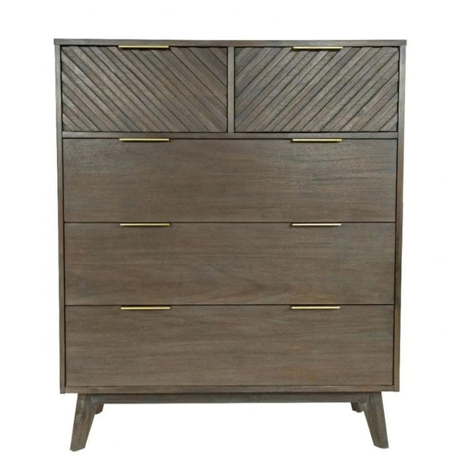 Vig Furniture - Modrest Daisy Mid-Century Dark Acacia Chest - Vgwdkyoto-Chest