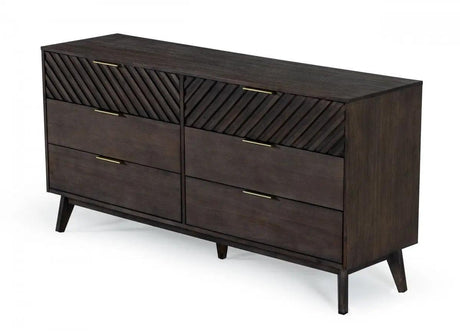 Vig Furniture - Modrest Daisy Mid-Century Dark Acacia Dresser - Vgwdkyoto-Drs