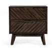 Modrest Daisy Mid-Century Dark Acacia Nightstand Vgwdkyoto-Ns