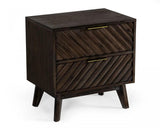 Vig Furniture - Modrest Daisy Mid-Century Dark Acacia Nightstand - Vgwdkyoto-Ns