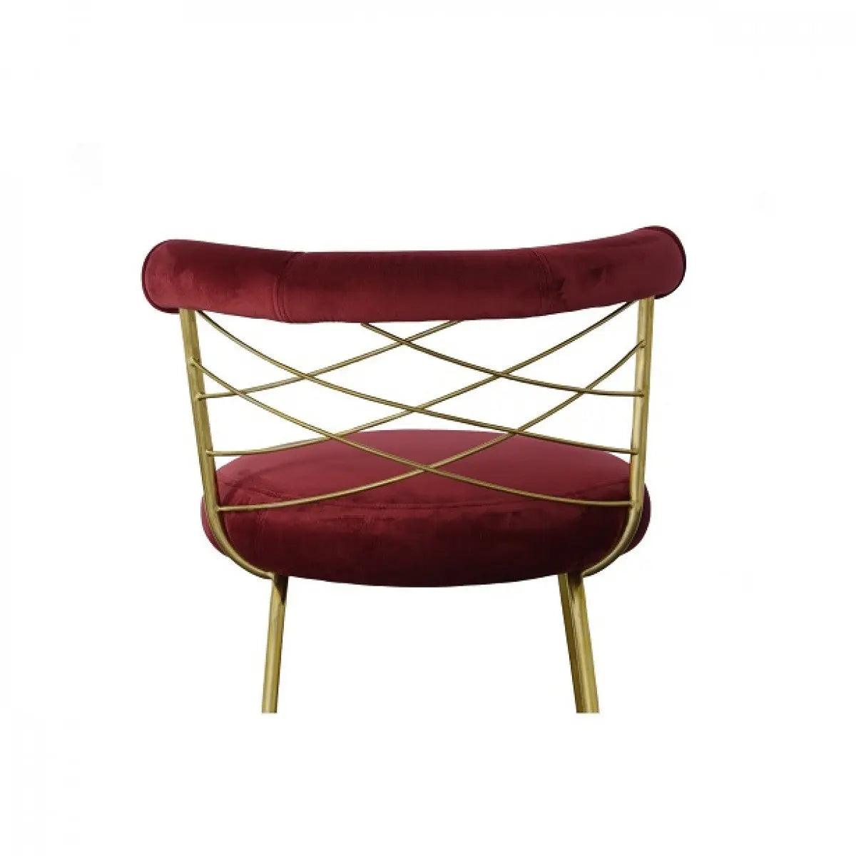 Vig Furniture - Modrest Dakin Modern Glam Red & Gold Barstool - Vgeumc-9700Ch-Bs