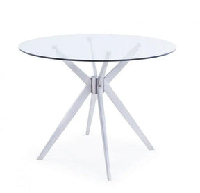 Modrest Dallas Modern Brushed Stainless Steel Dining Table Vghr7038-Bss