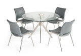 Vig Furniture - Modrest Dallas - Modern Brushed Stainless Steel Dining Table - Vghr7038-Bss