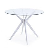 Vig Furniture - Modrest Dallas - Modern Brushed Stainless Steel Dining Table - Vghr7038-Bss