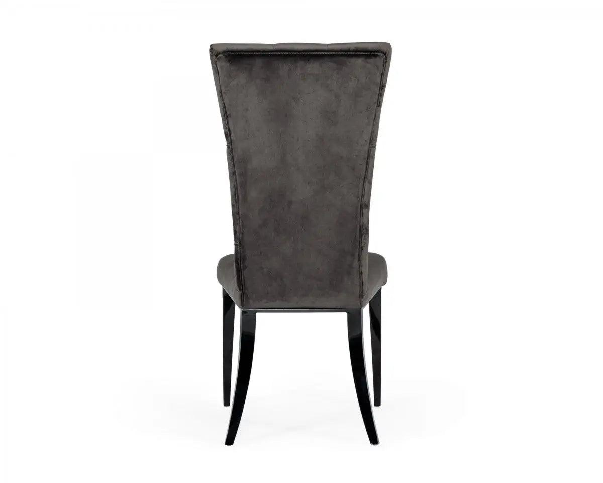 Vig Furniture - Modrest Darley - Modern Grey Velvet Dining Chair Set Of 2 - Vgzay623-Gry