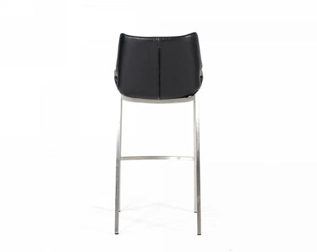 Vig Furniture - Modrest Dave - Modern Black Eco-Leather Bar Stool (Set Of 2) - Vghr5368-B