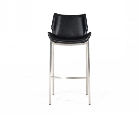 Vig Furniture - Modrest Dave - Modern Black Eco-Leather Bar Stool (Set Of 2) - Vghr5368-B