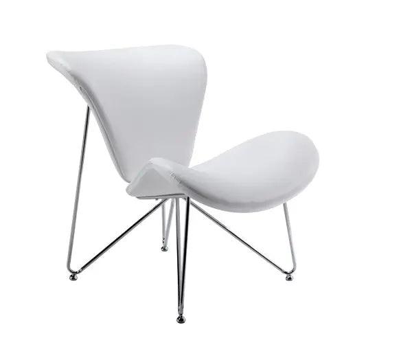 Vig Furniture - Modrest Decatur Contemporary White Leatherette Accent Chair - Vgobty105-Wht
