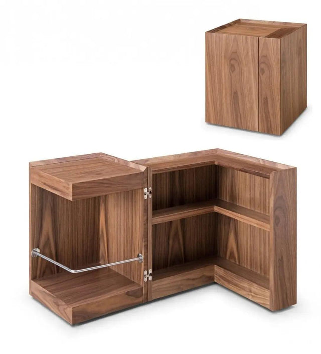 Vig Furniture - Modrest Delight - Modern Walnut End Table - Vgwcp205B-Wal-Et