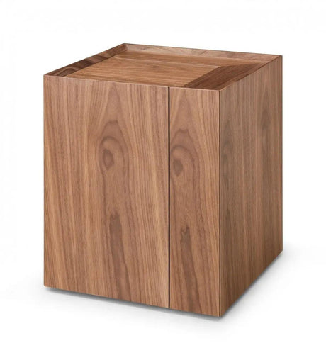 Vig Furniture - Modrest Delight - Modern Walnut End Table - Vgwcp205B-Wal-Et