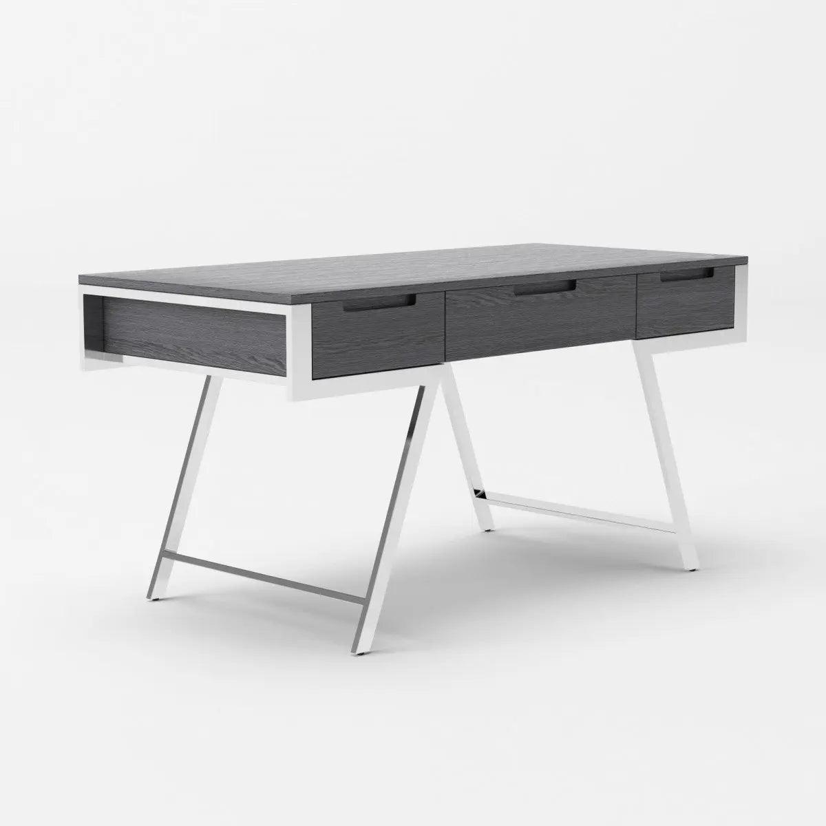 Vig Furniture - Modrest Dessart - Modern Elm Grey Office Desk - Vgbbmq1305-Gry-Desk