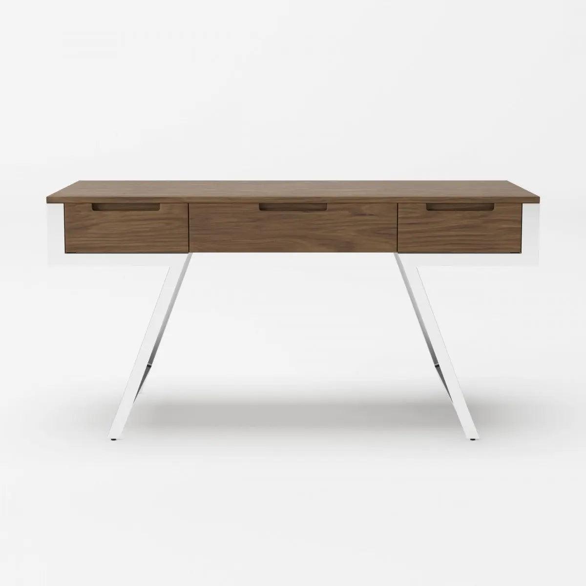 Vig Furniture - Modrest Dessart - Modern Walnut Veneer Desk - Vgbbmq1305-Wal-Desk