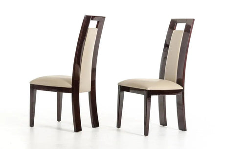 Vig Furniture - Modrest Douglas Modern Ebony And Taupe Dining Chair - Vgcsch-13009