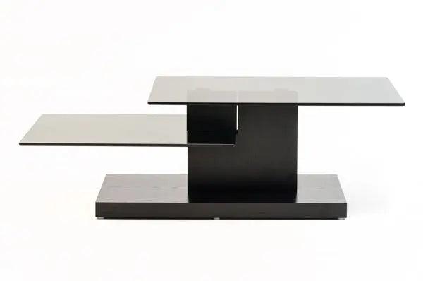 Vig Furniture - Modrest Dove Contemporary Black Oak And Glass Coffee Table - Vghb153A-Oak