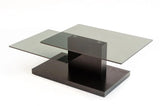 Vig Furniture - Modrest Dove Contemporary Black Oak And Glass Coffee Table - Vghb153A-Oak