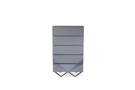 Vig Furniture - Modrest Duke Modern Grey Chest - Vgvcj811-5H-Gry