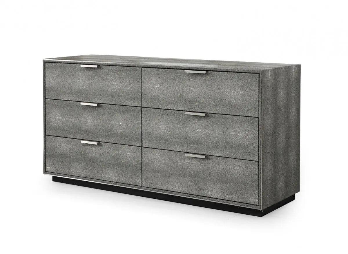 Vig Furniture - Modrest Dynasty Modern Shagreen Dresser - Vgvcj2108-D-Gry-Drs