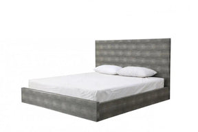 Modrest Dynasty Modern Shagreen Eastern King Bed Vgvcbd2108-Gry-Bed-Ek