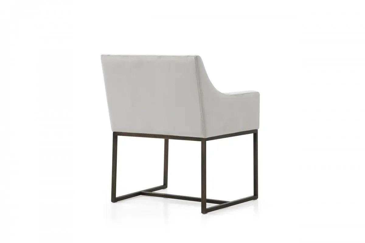 Vig Furniture - Modrest Elijah Modern Beige & Copper Antique Brass Dining Chair - Vgvcb8363-Bei-Dc