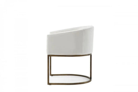 Vig Furniture - Modrest Elisa Modern Off White & Brass Dining Chair - Vgvcb8369-Offwht-Dc