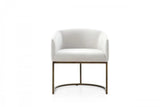 Vig Furniture - Modrest Elisa Modern Off White & Brass Dining Chair - Vgvcb8369-Offwht-Dc