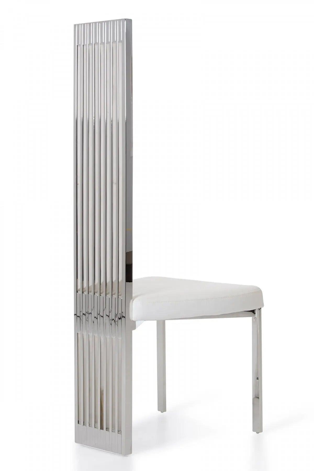 Vig Furniture - Modrest Elise Modern White Leatherette Dining Chair - Vgvcb8372-Wht