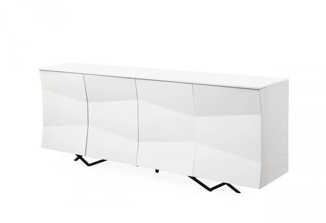 Vig Furniture - Modrest Ely - Modern White High Gloss Buffet - Vgvcg1829-Buf