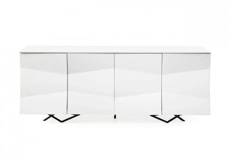 Vig Furniture - Modrest Ely - Modern White High Gloss Buffet - Vgvcg1829-Buf