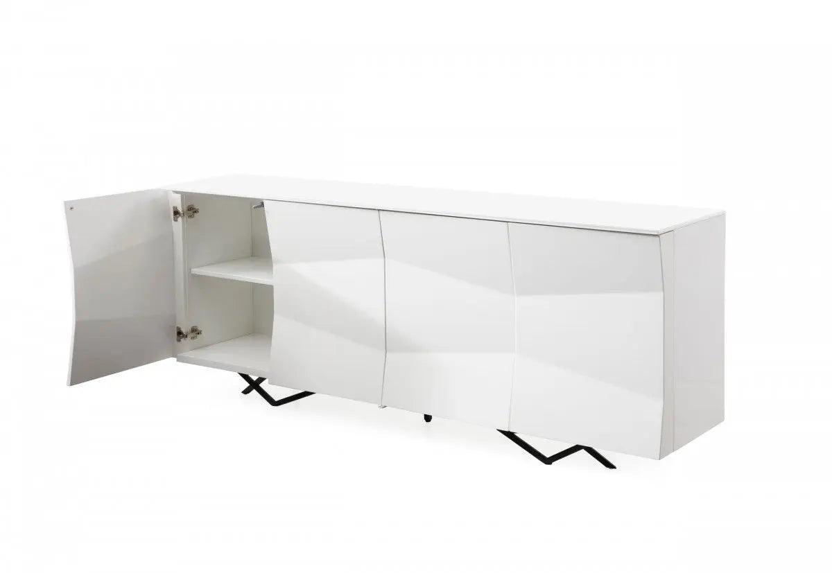 Vig Furniture - Modrest Ely - Modern White High Gloss Buffet - Vgvcg1829-Buf