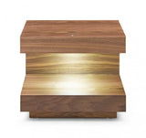 Vig Furniture - Modrest Esso Contemporary Walnut End Table - Vgwcc121B-Wal-Et