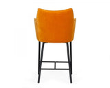 Vig Furniture - Modrest Exodus - Modern Yellow Velvet Counter Stool - Vgeumc-9118Ch-A-C