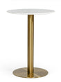 Modrest Fairway Glam White Marble And Brushed Gold Bar Table Vgeumc-6931Bt
