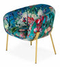 Modrest Falco Contemporary Floral Velvet And Gold Accent Chair Vgeumc-9581Ch-A