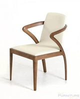 Vig Furniture - Modrest Falcon Modern Walnut And Cream Dining Chair - Vgcsch-13068