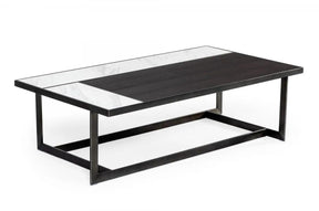 Modrest Fargo Modern Ceramic & Grey Walnut Coffee Table Vghb320X
