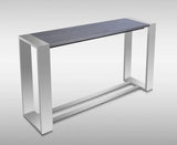 Vig Furniture - Modrest Fauna - Modern Grey Elm & Stainless Steel Console Table - Vgbbbn-2X-Gry