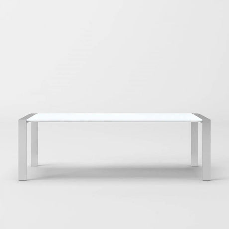 Vig Furniture - Modrest Fauna - Modern White High Gloss & Stainless Steel Chrome Dining Table - Vgbbbn-2T-Wht-Dt